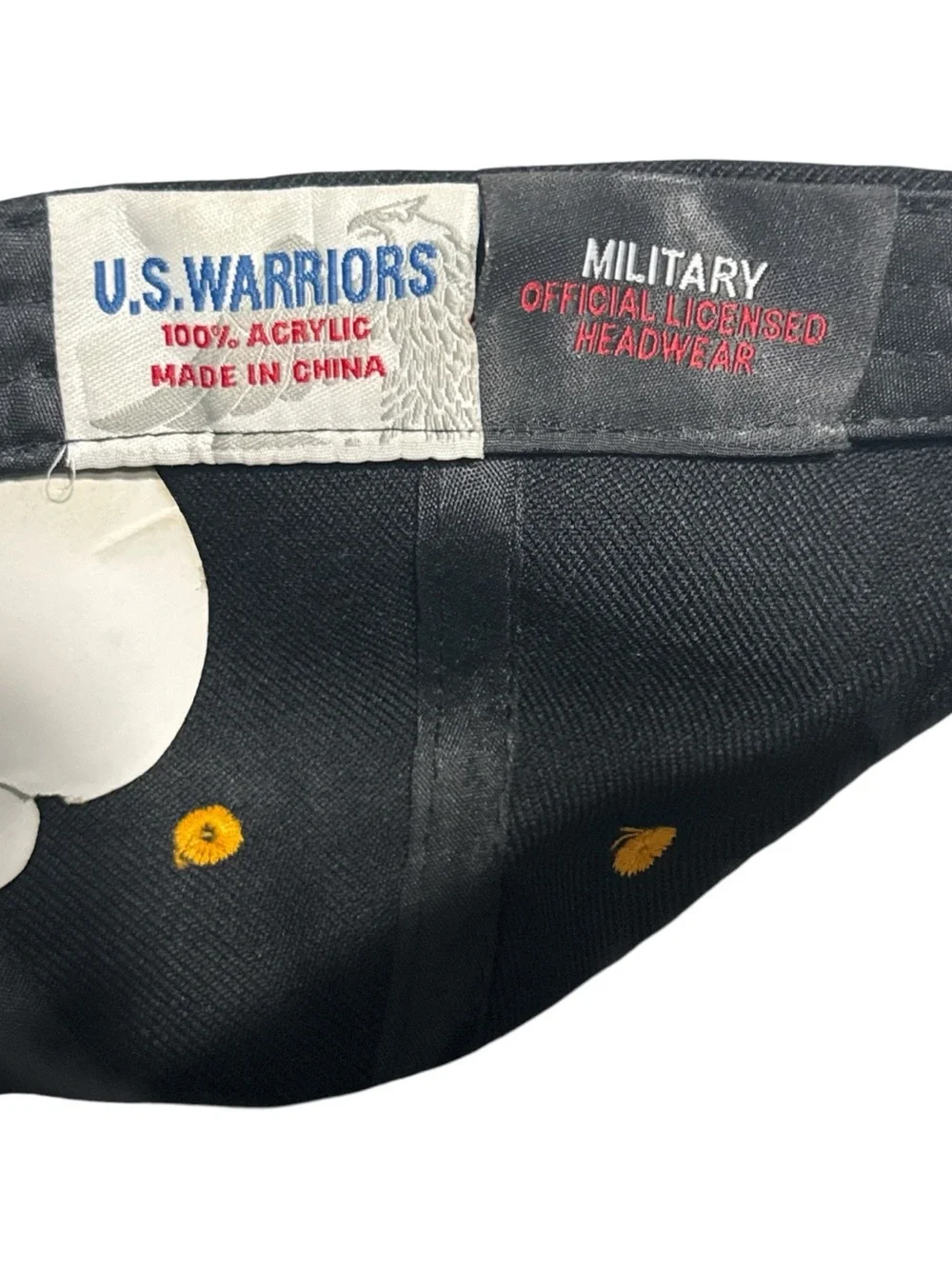 U.S. Army Black Cap with Gold Embroidery